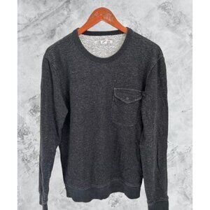 Outerknown Sweatshirt Fleece Pocket Crew Heather Gray Hemp Organic Sweater